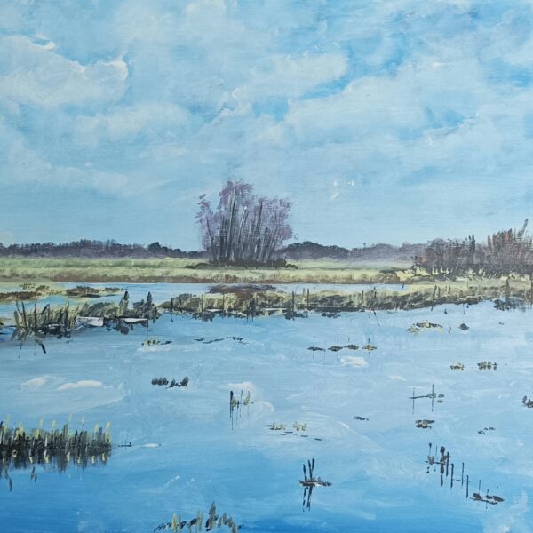 Polesie, luty – obraz akrylowy 90 × 60 cm